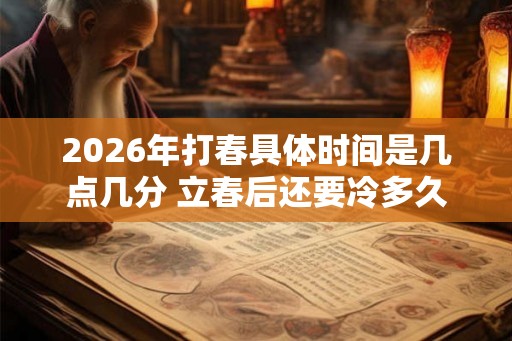 2026年打春具体时间是几点几分 立春后还要冷多久