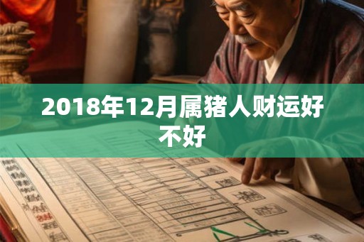 2018年12月属猪人财运好不好