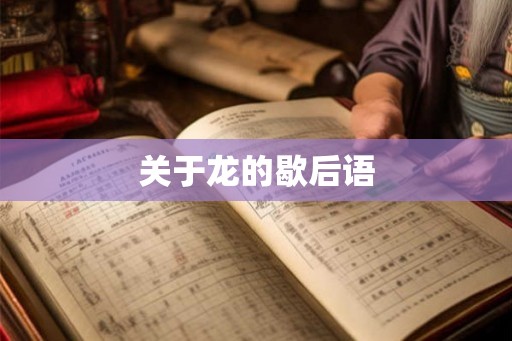 关于龙的歇后语