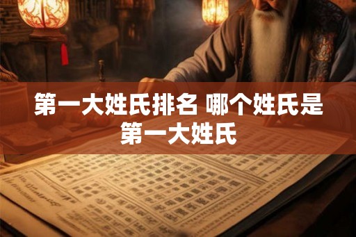 第一大姓氏排名 哪个姓氏是第一大姓氏