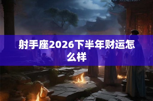 射手座2026下半年财运怎么样
