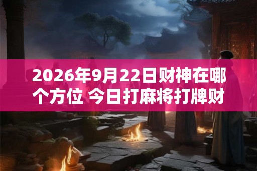 2026年9月22日财神在哪个方位 今日打麻将打牌财运方位