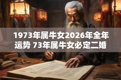 1973年属牛女2026年全年运势 73年属牛女必定二婚吗