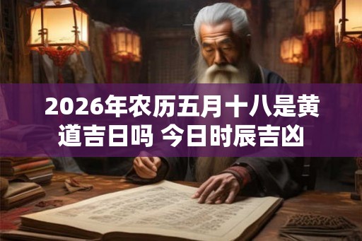 2026年农历五月十八是黄道吉日吗 今日时辰吉凶