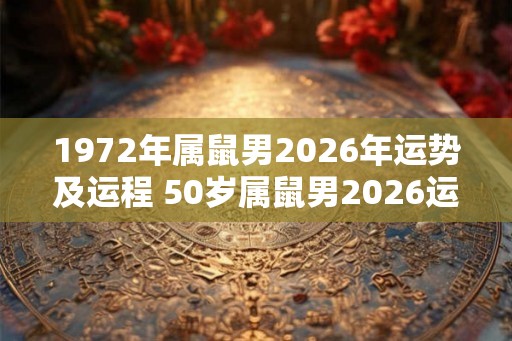1972年属鼠男2026年运势及运程 50岁属鼠男2026运势解析 1972年属鼠男2026年运势及运程 50岁属鼠男2026运势解析