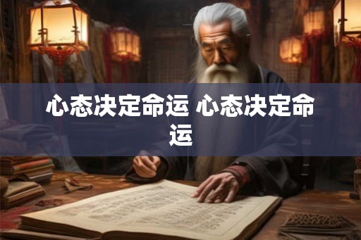 心态决定命运 心态决定命运