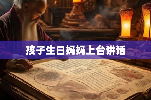 孩子生日妈妈上台讲话