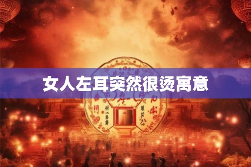 女人左耳突然很烫寓意