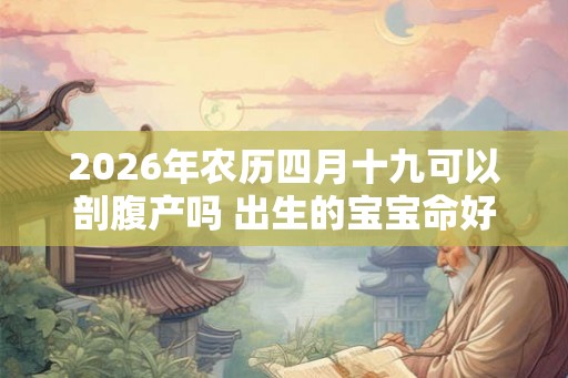 2026年农历四月十九可以剖腹产吗 出生的宝宝命好吗
