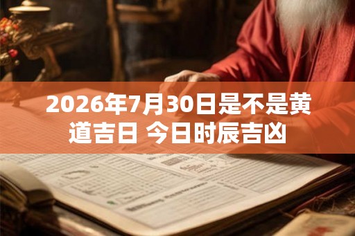 2026年7月30日是不是黄道吉日 今日时辰吉凶
