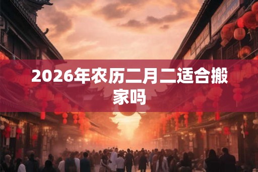 2026年农历二月二适合搬家吗