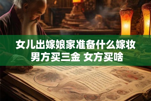 女儿出嫁娘家准备什么嫁妆 男方买三金 女方买啥 女儿出嫁娘家准备什么嫁妆 男方买三金 女方买啥