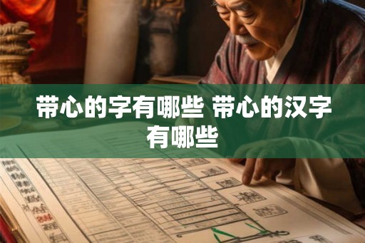 带心的字有哪些 带心的汉字有哪些 带心的字有哪些 带心的汉字有哪些