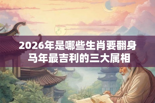 2026年是哪些生肖要翻身 马年最吉利的三大属相