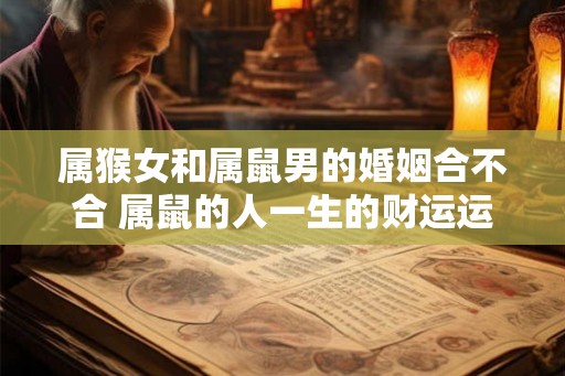 属猴女和属鼠男的婚姻合不合 属鼠的人一生的财运运势如何