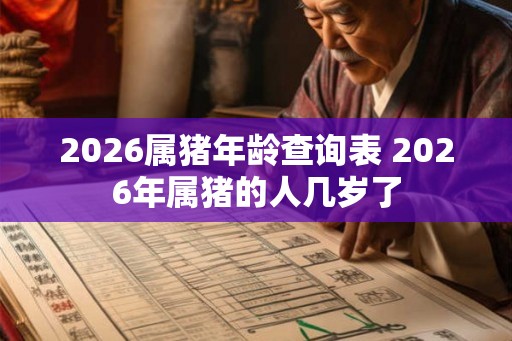 2026属猪年龄查询表 2026年属猪的人几岁了