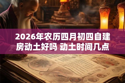 2026年农历四月初四自建房动土好吗 动土时间几点好