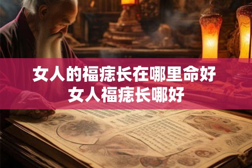 女人的福痣长在哪里命好 女人福痣长哪好
