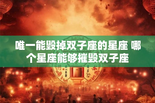 唯一能毁掉双子座的星座 哪个星座能够摧毁双子座