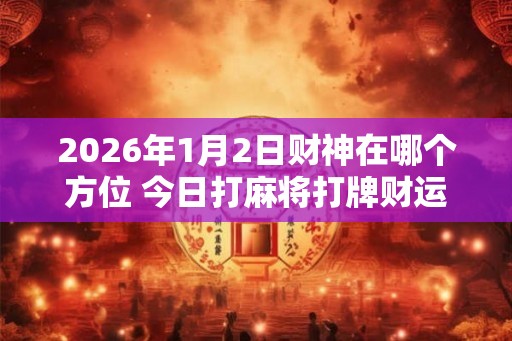 2026年1月2日财神在哪个方位 今日打麻将打牌财运方位