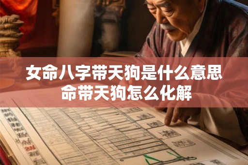 女命八字带天狗是什么意思 命带天狗怎么化解