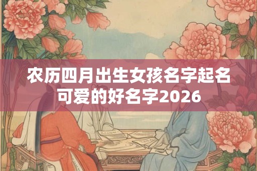 农历四月出生女孩名字起名可爱的好名字2026