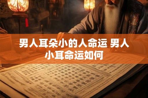 男人耳朵小的人命运 男人小耳命运如何
