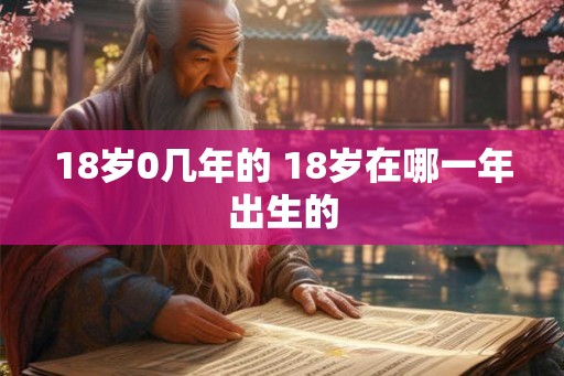 18岁0几年的 18岁在哪一年出生的 18岁0几年的 18岁在哪一年出生的