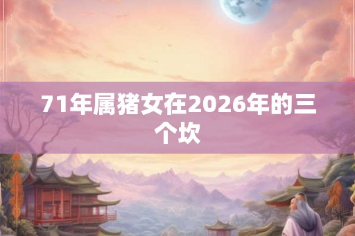 71年属猪女在2026年的三个坎 71年属猪女在2026年的三个坎