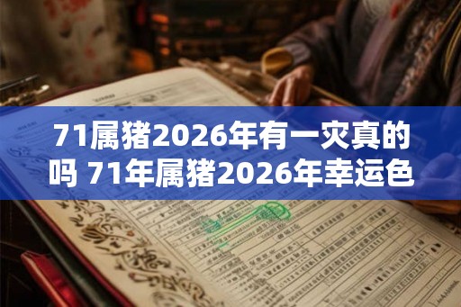 71属猪2026年有一灾真的吗 71年属猪2026年幸运色