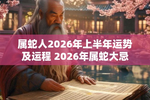属蛇人2026年上半年运势及运程 2026年属蛇大忌