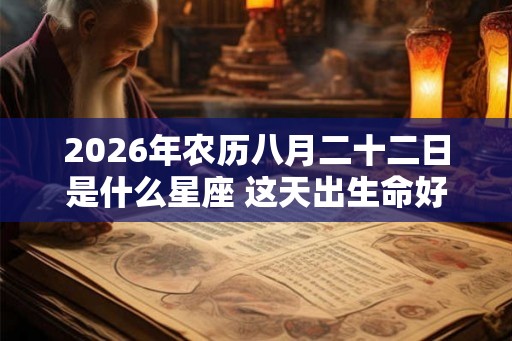 2026年农历八月二十二日是什么星座 这天出生命好吗