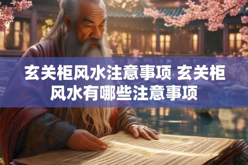 玄关柜风水注意事项 玄关柜风水有哪些注意事项