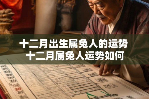 十二月出生属兔人的运势 十二月属兔人运势如何