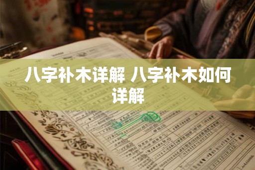 八字补木详解 八字补木如何详解