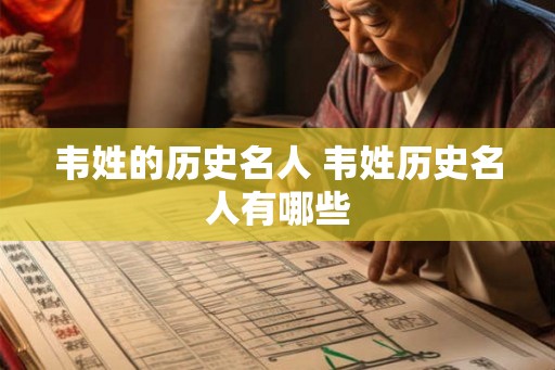 韦姓的历史名人 韦姓历史名人有哪些 韦姓的历史名人 韦姓历史名人有哪些