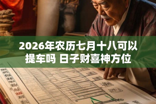 2026年农历七月十八可以提车吗 日子财喜神方位