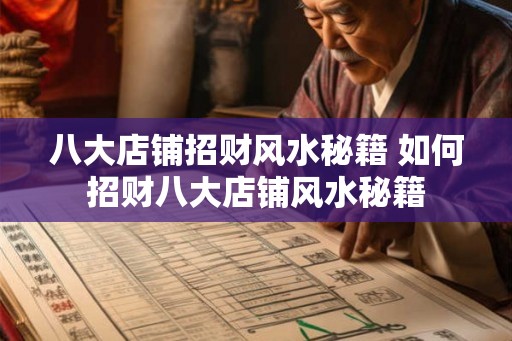 八大店铺招财风水秘籍 如何招财八大店铺风水秘籍