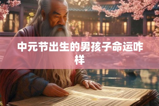 中元节出生的男孩子命运咋样 中元节出生的男孩子命运咋样