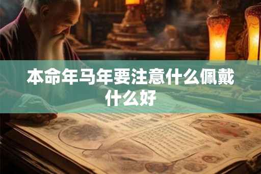本命年马年要注意什么佩戴什么好