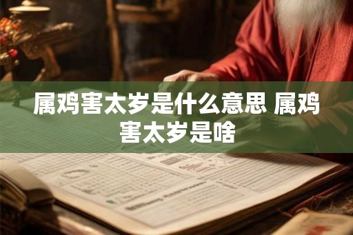 属鸡害太岁是什么意思 属鸡害太岁是啥