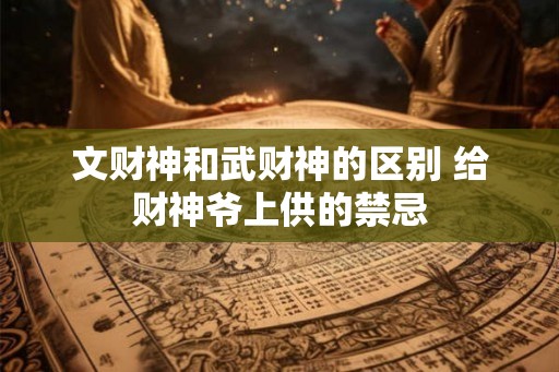 文财神和武财神的区别 给财神爷上供的禁忌