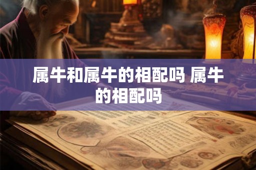 属牛和属牛的相配吗 属牛的相配吗