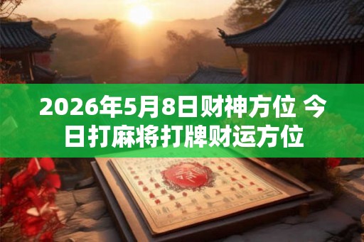 2026年5月8日财神方位 今日打麻将打牌财运方位