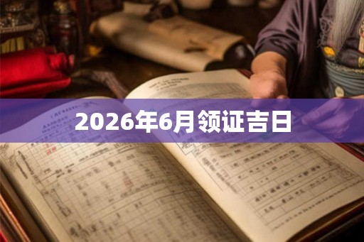 2026年6月领证吉日