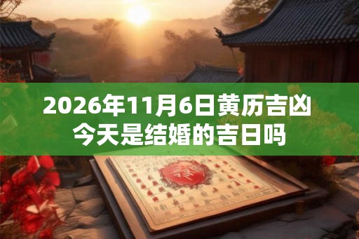 2026年11月6日黄历吉凶 今天是结婚的吉日吗 2026年11月6日黄历吉凶 今天是结婚的吉日吗