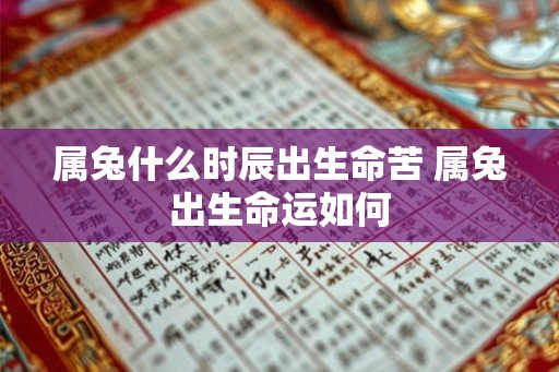 属兔什么时辰出生命苦 属兔出生命运如何 属兔什么时辰出生命苦 属兔出生命运如何