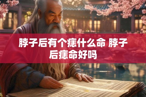 脖子后有个痣什么命 脖子后痣命好吗