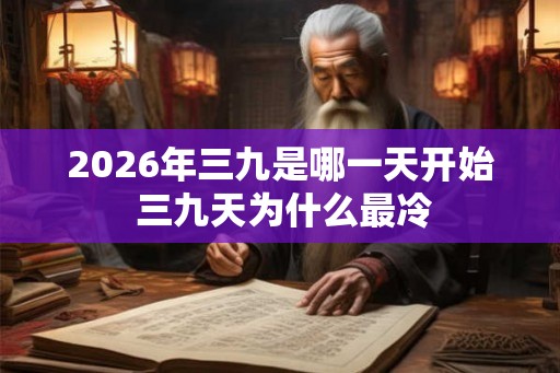 2026年三九是哪一天开始 三九天为什么最冷 2026年三九是哪一天开始 三九天为什么最冷
