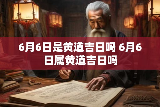6月6日是黄道吉日吗 6月6日属黄道吉日吗